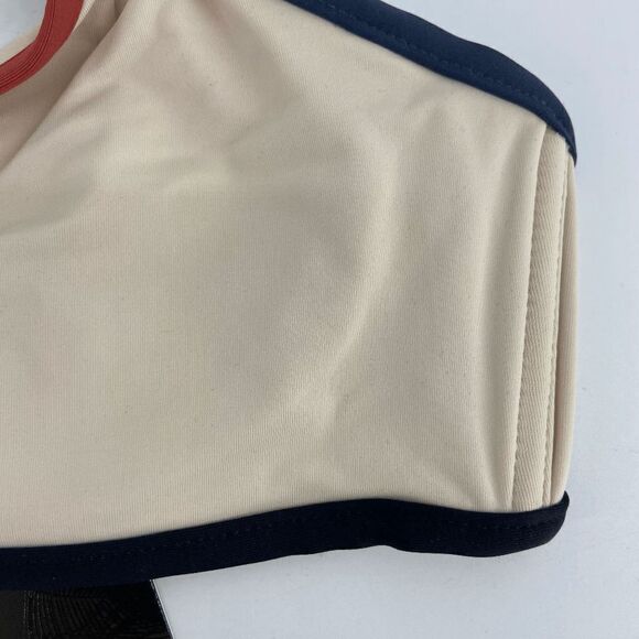 Tavik Marlowe Womens Tapioca Tan New colorblock swim bikini crop top Large - Picture 8 of 13
